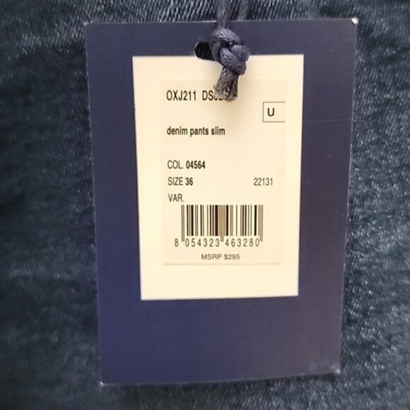 NWT Cavalli Class Men's Slim Straight Denim Dark Wash Blue Jeans Size 36 - Picture 12 of 15